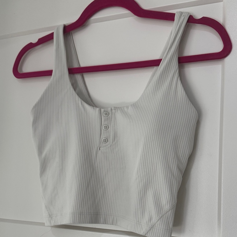 lululemon athletica Crème/Oatmeal Ribbed Tank Top